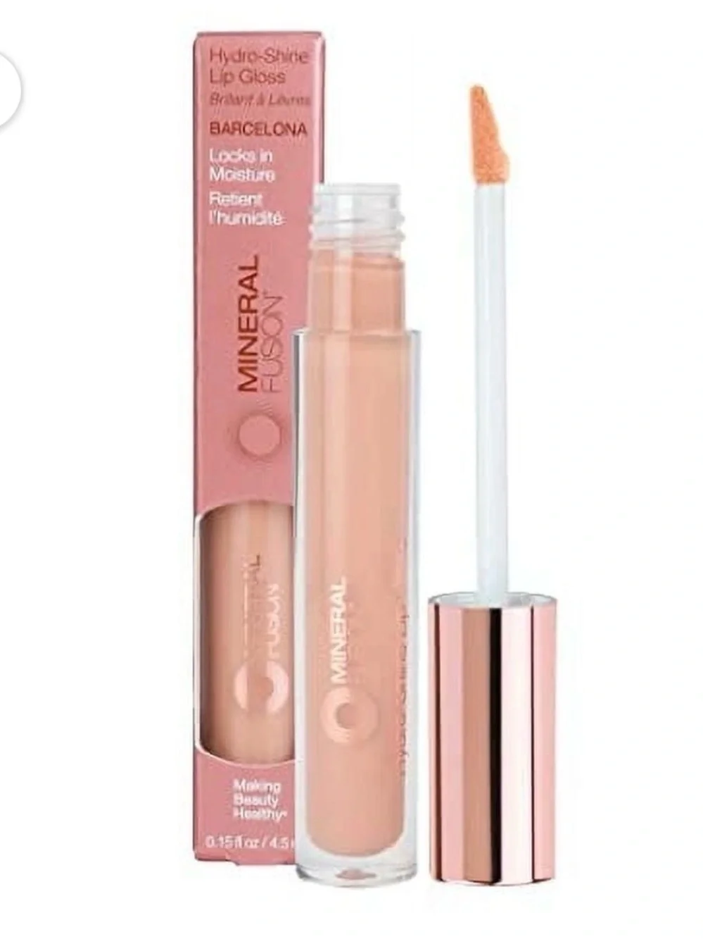 Mineral Fusion Hydro-Shine Lip Gloss — St. Tropez (Orange) & Barcelona (Nude)